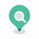 find, location, magnifier, map, navigation, pin, search