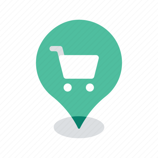 Cart, commerce, location, map, navigation, pin, shopping icon - Download on Iconfinder