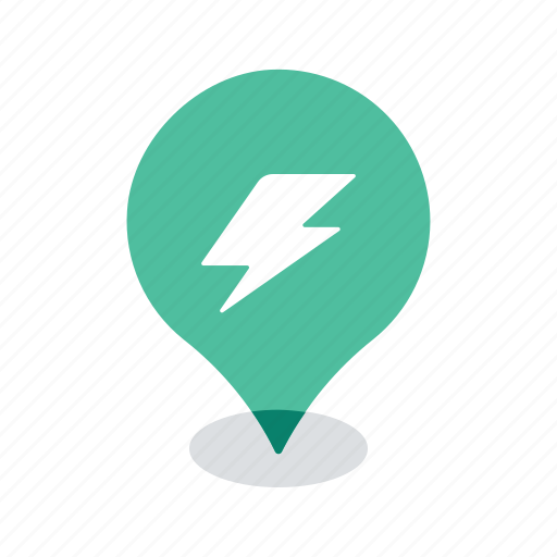 Electricity, express, location, map, navigation, pin, speed icon - Download on Iconfinder