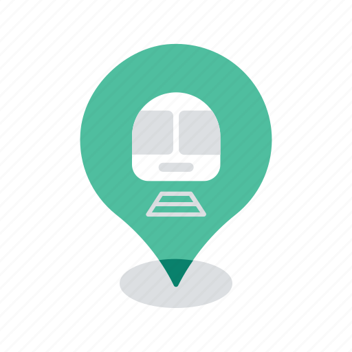 Location, map, navigation, pointer, public, train, transportation icon - Download on Iconfinder