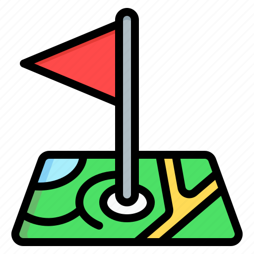 Flag, pole, map, location, maps, and, locator icon - Download on Iconfinder