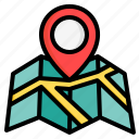 map, pin, locations, maps, and, location, placeholder, navigation, gps
