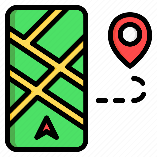 Road, customer, smartphone, mobile, phone, maps, location icon - Download on Iconfinder