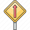 arrow, direction, navigation, sign, straight