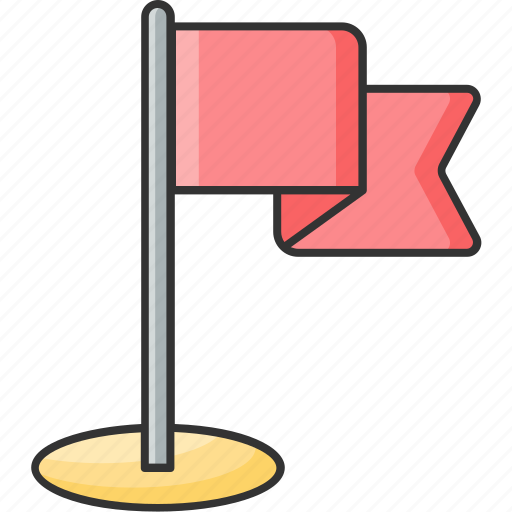 Banner, destination, finish, flag, notification, red icon - Download on Iconfinder