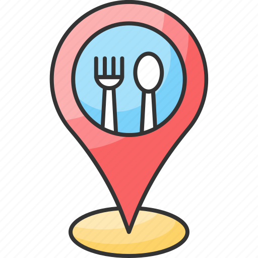 Food, gps, location, pin, pointer, restaurant icon - Download on Iconfinder