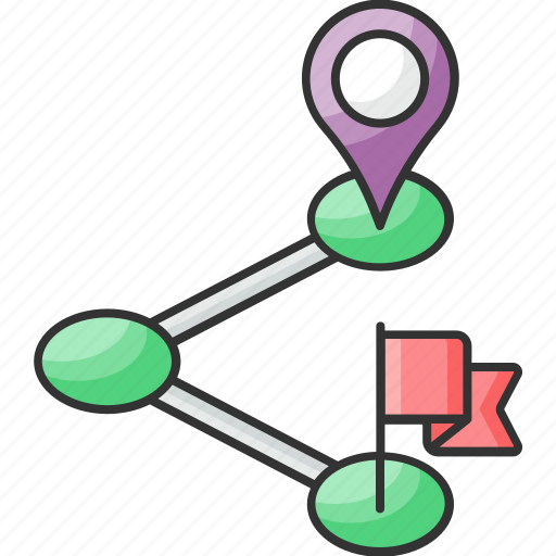Destination, direction, map, pin, pointer, route icon - Download on Iconfinder