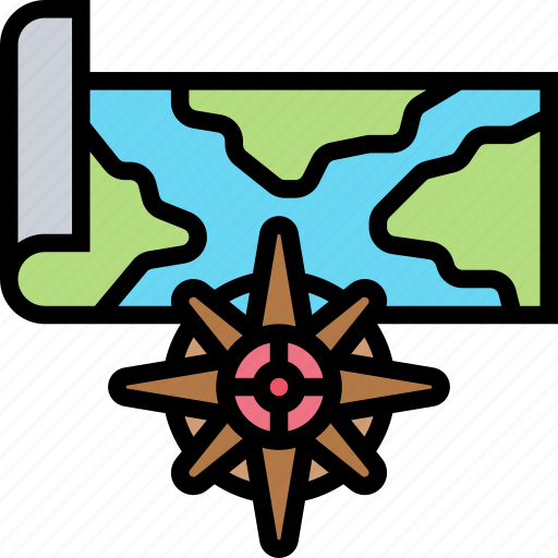 Compass, map, geography, navigate, discovery icon - Download on Iconfinder