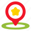 rating, star, pin, placeholder, map, point, signs, maps, location 