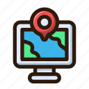 digital, map, direction, navigation, location