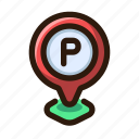 parking, location, direction, navigation