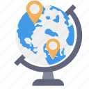 global, globe, pin, world