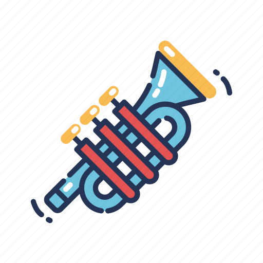 Trumpet, horn, instrument, mardi gras, music icon - Download on Iconfinder