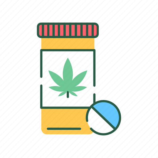 Alternative to medicine, bottle, cannabis, cbd, marijuana, pill, product icon - Download on Iconfinder