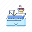 boat anchor, port, maritime, ship, sailing