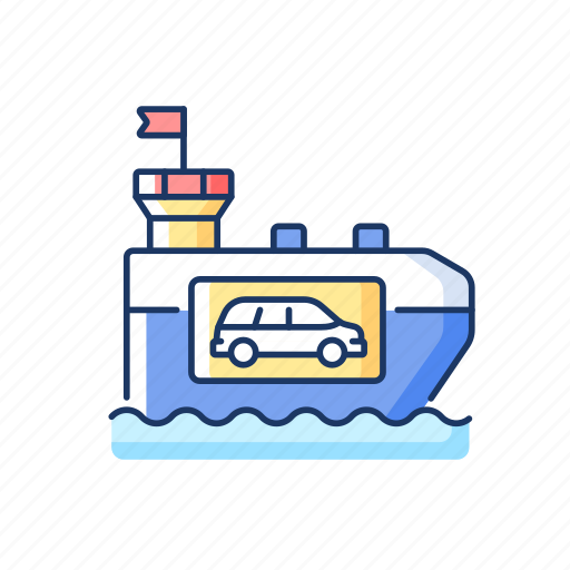 Vehicle ship, cargo, container, auto, logistic icon - Download on Iconfinder