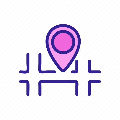 Arrow, art, contour, location, map, marker, pointer icon - Download on Iconfinder