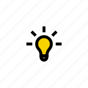 bulb, idea, light, solution, tips