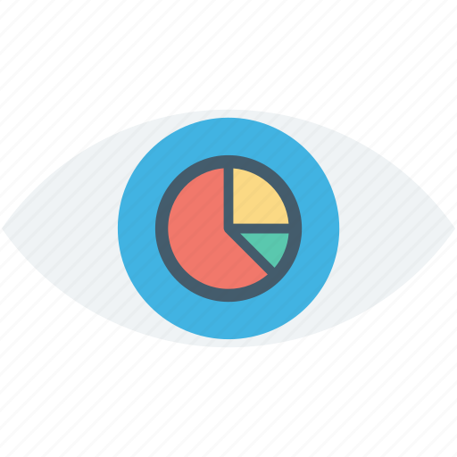 Eye, pie chart, pie graph, visibility, vision icon - Download on Iconfinder