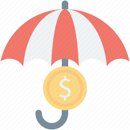 Coins, financial, insurance, umbrella, wealth icon - Download on Iconfinder