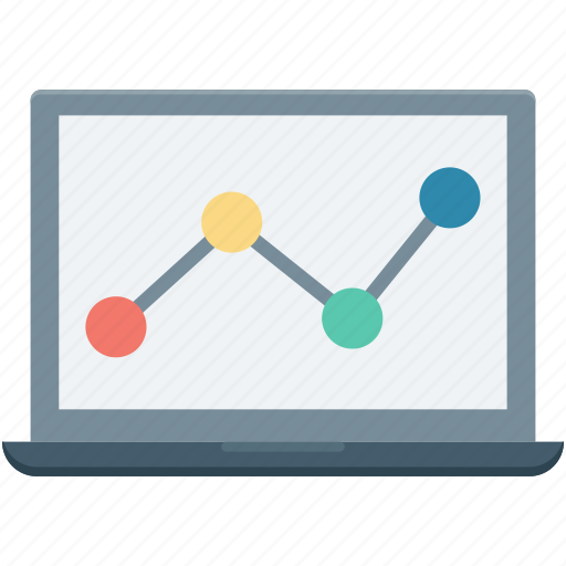 Business graph, graph, laptop, online graph, statistics icon - Download on Iconfinder