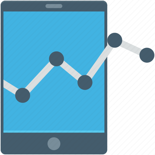 Infographic, line graph, mobile, mobile graph, online graph icon - Download on Iconfinder