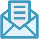 envelope, letter, mail, message, open letter