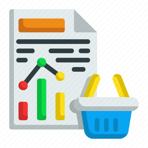 Statistics, shopping, basket, commerce, and, bar, chart icon - Download on Iconfinder