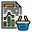 statistics, shopping, basket, commerce, and, bar, chart, business, graphic 