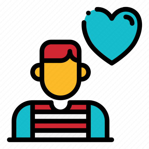 Male, user, friendly, men, friend, heart, love icon - Download on Iconfinder