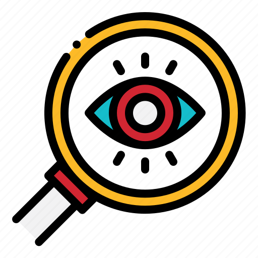 Observation, eye, viewpoint, loupe, monitoring, vision, view icon - Download on Iconfinder