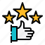 star, rating, likes, feedback, customer, satisfaction, review, thumb, up 