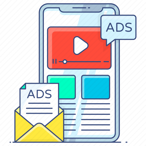 Mobile, ads, online promotion, mobile marketing, digital marketing, online publicity, mobile campaign icon - Download on Iconfinder