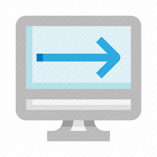 Monitor, arrow, right, display, computer icon - Download on Iconfinder