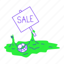 character, fell, puddle, discount, offer, price, tag, sale, shopping 