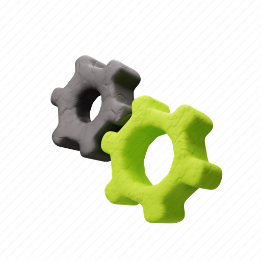 Gears, settings, tool, setting, tools, configuration, options 3D illustration - Download on Iconfinder