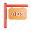 ads, signboard, advertisement, advertising, sign, hanging board, marketing 