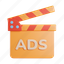 video, ads, clapper, clapperboard, movie, cinema, advertisement 