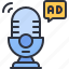 podcast, announcement, advertising, marketing, microphone 