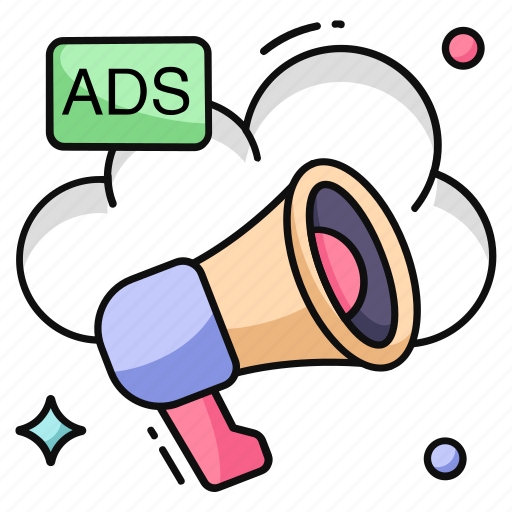 Cloud promotion, cloud publicity, cloud campaign, cloud marketing, cloud announcement icon - Download on Iconfinder