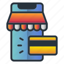 card, device, marketing icon, mobile, online, phone, store