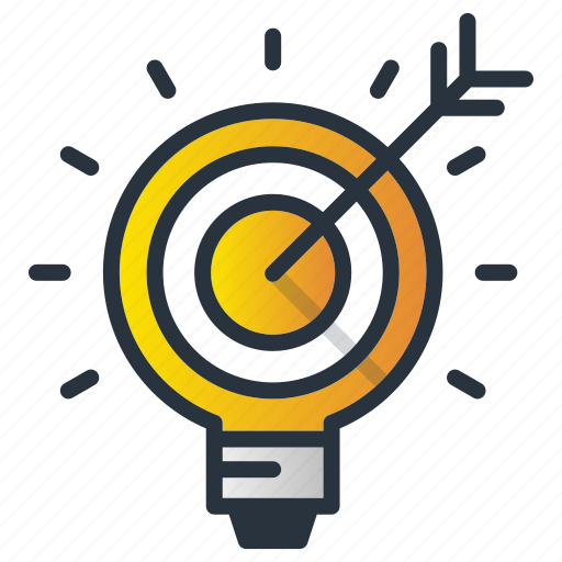 Arrow, goal, idea, light, marketing, marketing icon, target icon - Download on Iconfinder