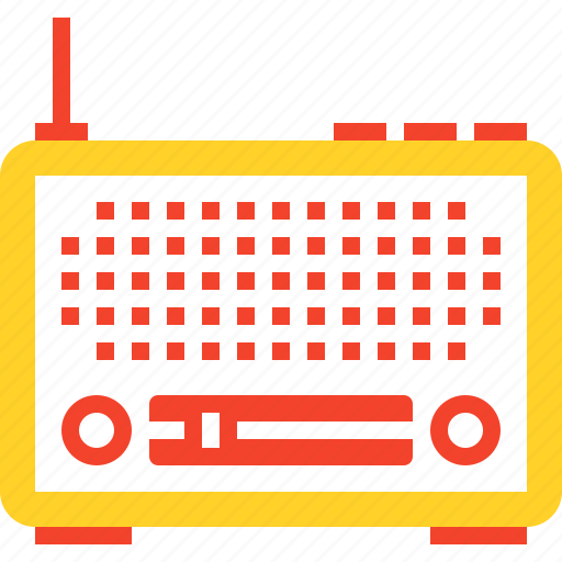 Broadcast, communication, electronics, music, radio, receiver, retro icon - Download on Iconfinder