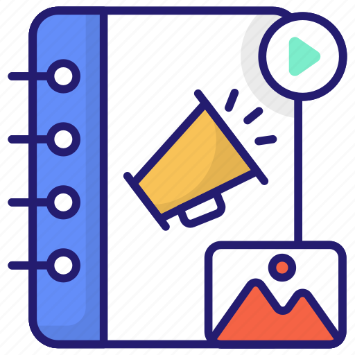 Content, megaphone, mobile marketing icon - Download on Iconfinder