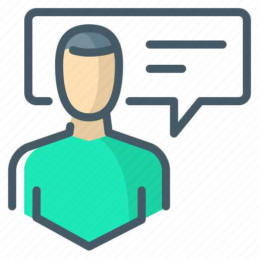 Communication, commentary, man, person icon - Download on Iconfinder