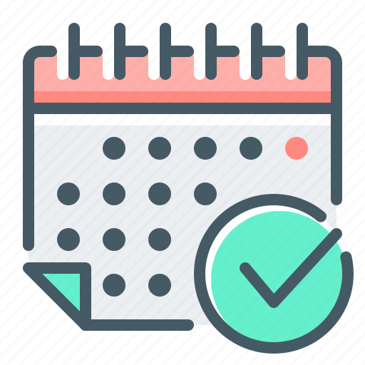Calendar, event, event calendar, check, check mark icon - Download on Iconfinder