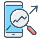 marketing, mobile, mobile research, research, chart, magnifier