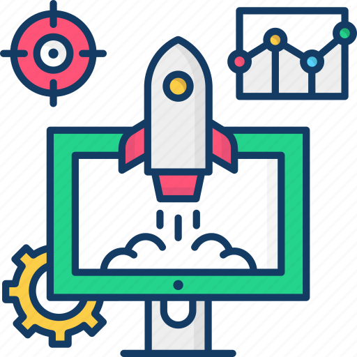 Computer, launch, marketing, rocket, startup icon - Download on Iconfinder