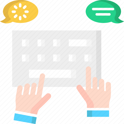 Chat, comment, communications, conversation, keyboard, message, speech bubble icon - Download on Iconfinder