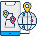 globe, location, placeholder, pointer 